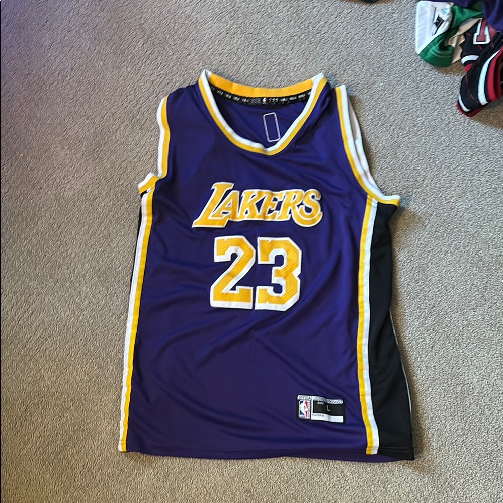 Youth LeBron James Purple Lakers Jersey with Yellow Accents